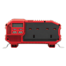 Sealey PI1500 1500W Power Inverter Modified Sine Wave 12V DC - 230V ~ 50Hz