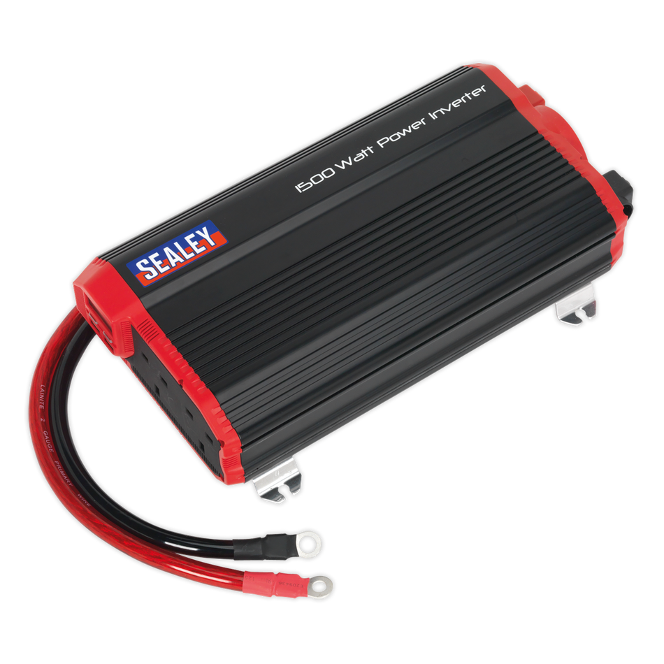 Sealey PI1500 1500W Power Inverter Modified Sine Wave 12V DC - 230V ~ 50Hz