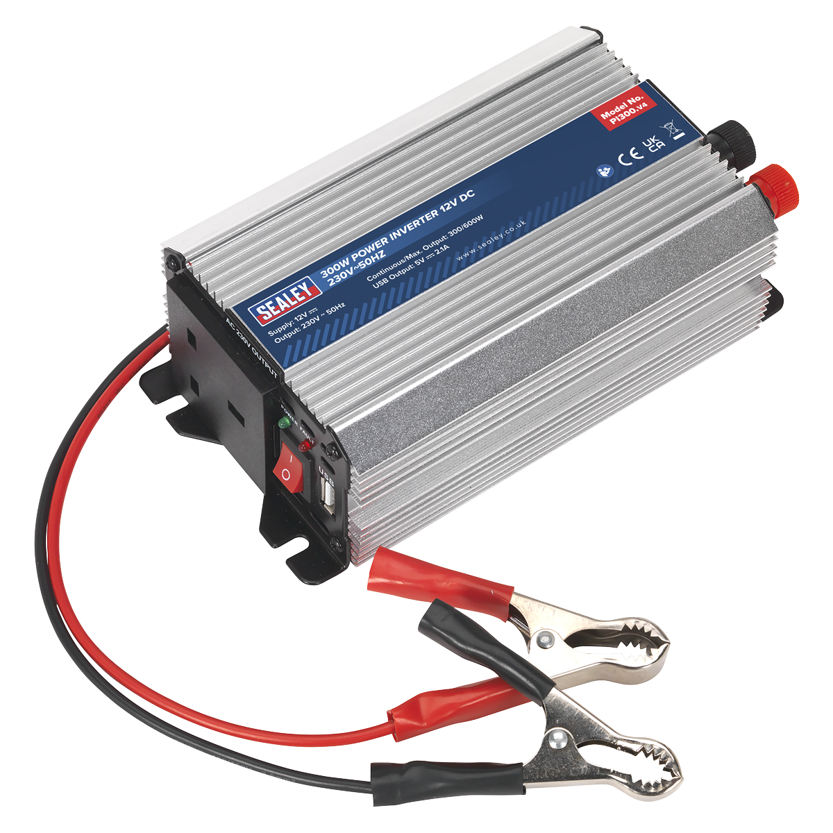 Sealey PI300 300W Power Inverter 12V DC - 230V~50Hz