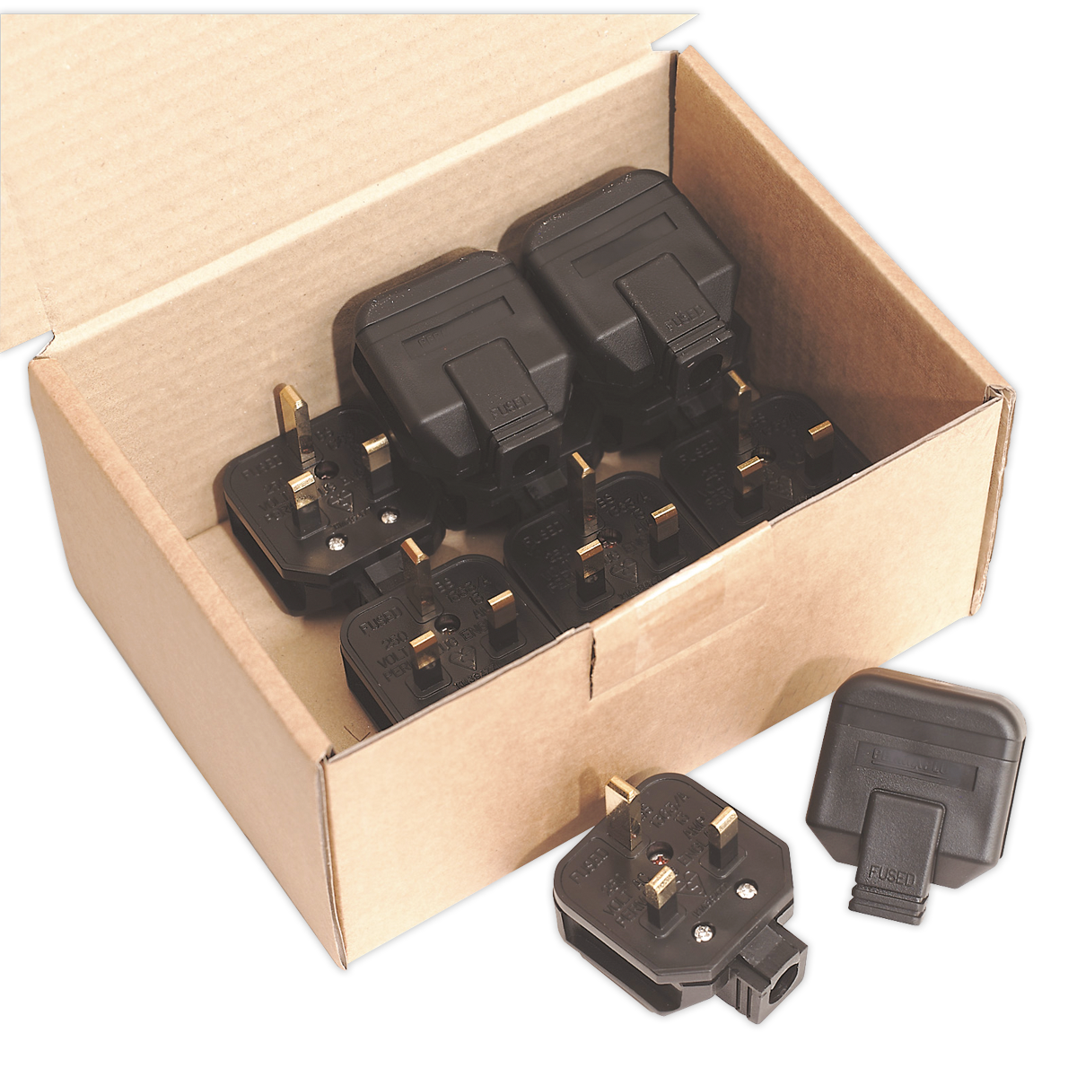 Sealey PL/13/3 13A Heavy-Duty Plug - Pack of 10