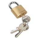Sealey PL100 30mm Brass Body Padlock