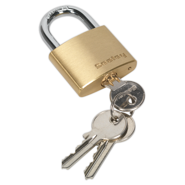 Sealey PL101 40mm Brass Body Padlock