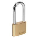 Sealey PL102L 50mm Brass Body Long Shackle Padlock