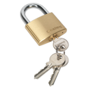 Sealey PL102 50mm Brass Body Padlock