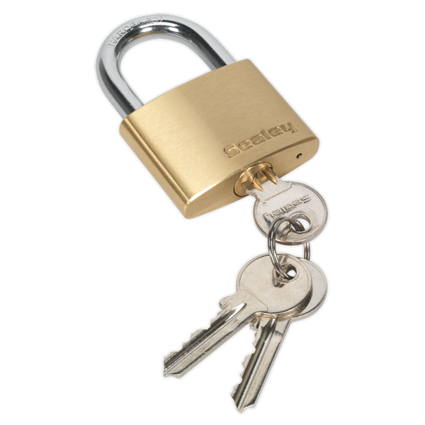 Sealey PL102 50mm Brass Body Padlock