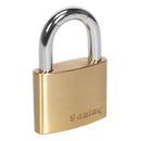 Sealey PL102 50mm Brass Body Padlock