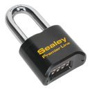 Sealey PL603L 62mm Steel Body Combination Padlock Long Shackle
