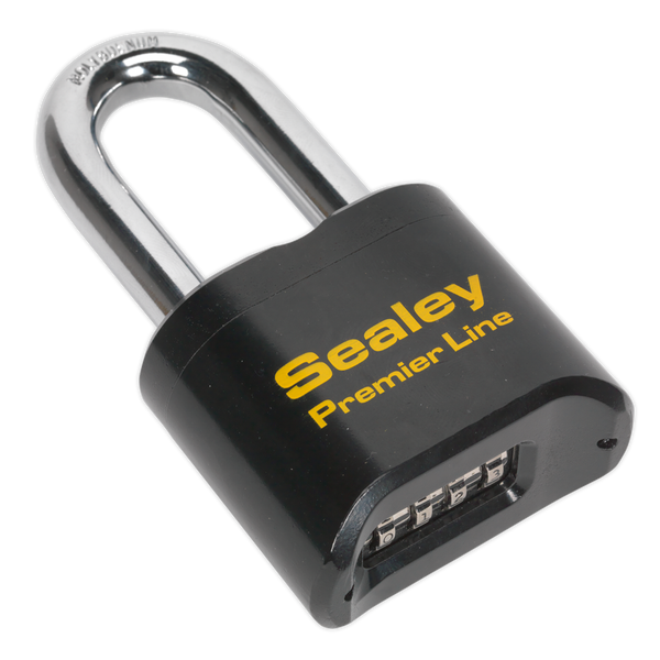 Sealey PL603L 62mm Steel Body Combination Padlock Long Shackle