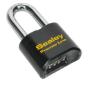 Sealey PL603L 62mm Steel Body Combination Padlock Long Shackle
