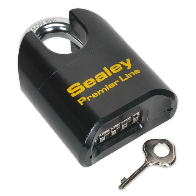 Sealey PL603S Steel Body Shrouded Shackle Combination Padlock