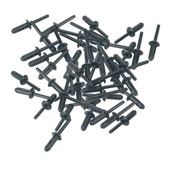 Sealey PR001 6.6 x 17.2mm Plastic Rivet - Pack of 50