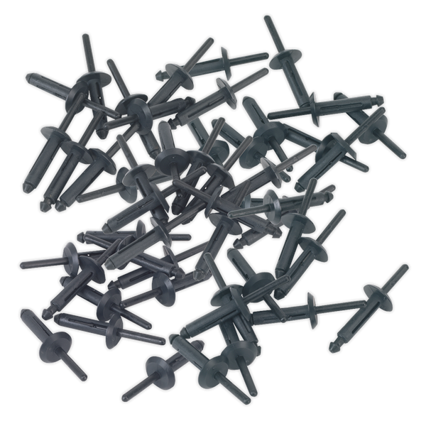 Sealey PR002 6.3 x 25.2mm Plastic Rivet - Pack of 50