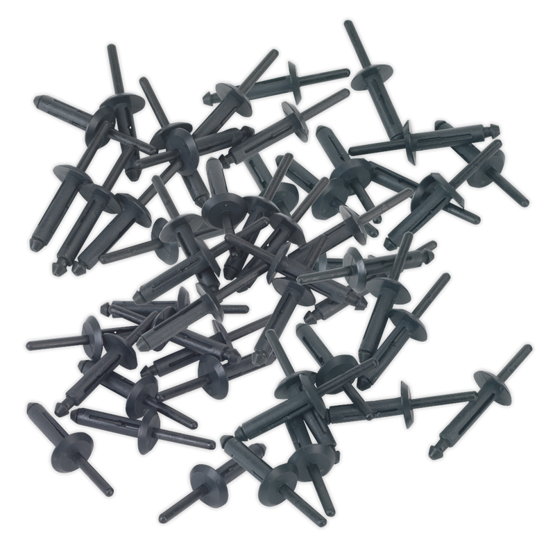 Sealey PR002 6.3 x 25.2mm Plastic Rivet - Pack of 50