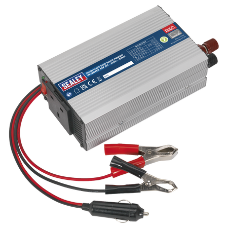 Sealey PSI300 300W Pure Sine Wave Power Inverter 12V DC - 230V ~ 50Hz