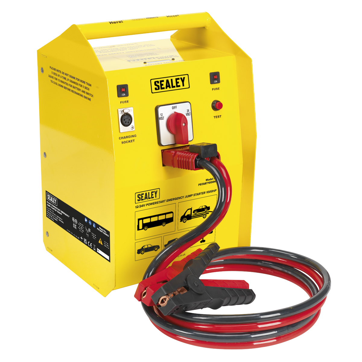 Sealey PSTART1000HD 12/24V PowerStart Emergency Jump Starter 1000hp