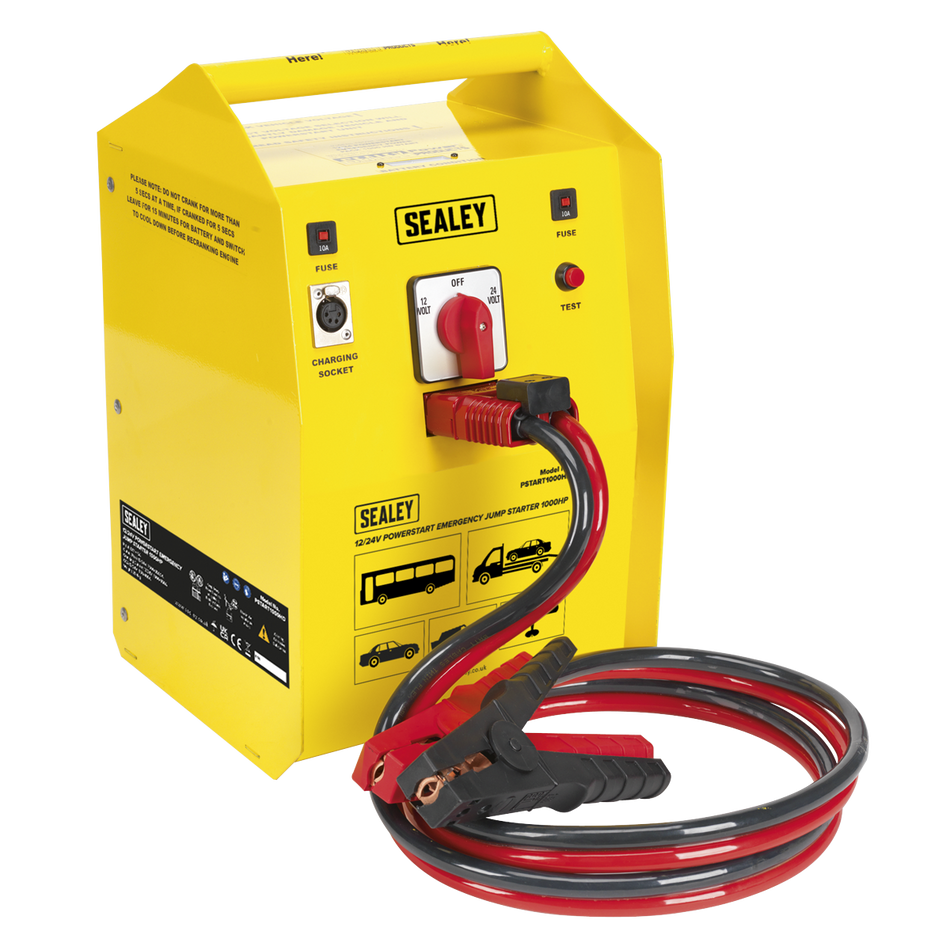 Sealey PSTART1000HD 12/24V PowerStart Emergency Jump Starter 1000hp