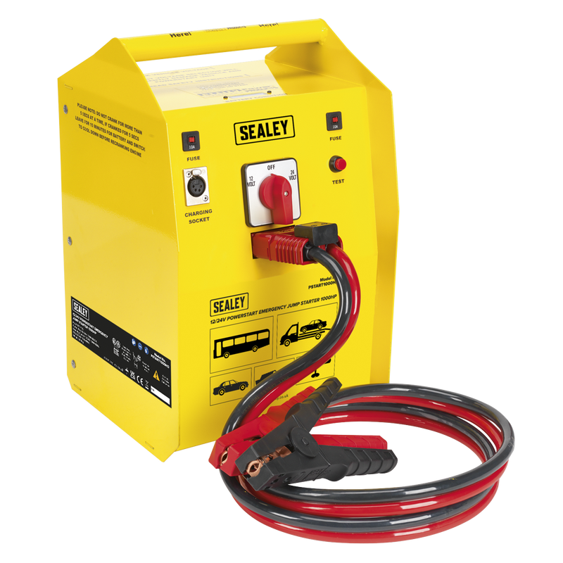 Sealey PSTART1000HD 12/24V PowerStart Emergency Jump Starter 1000hp