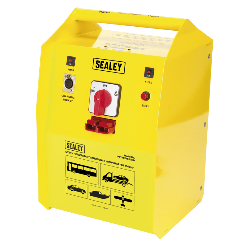 Sealey PSTART1000HD 12/24V PowerStart Emergency Jump Starter 1000hp