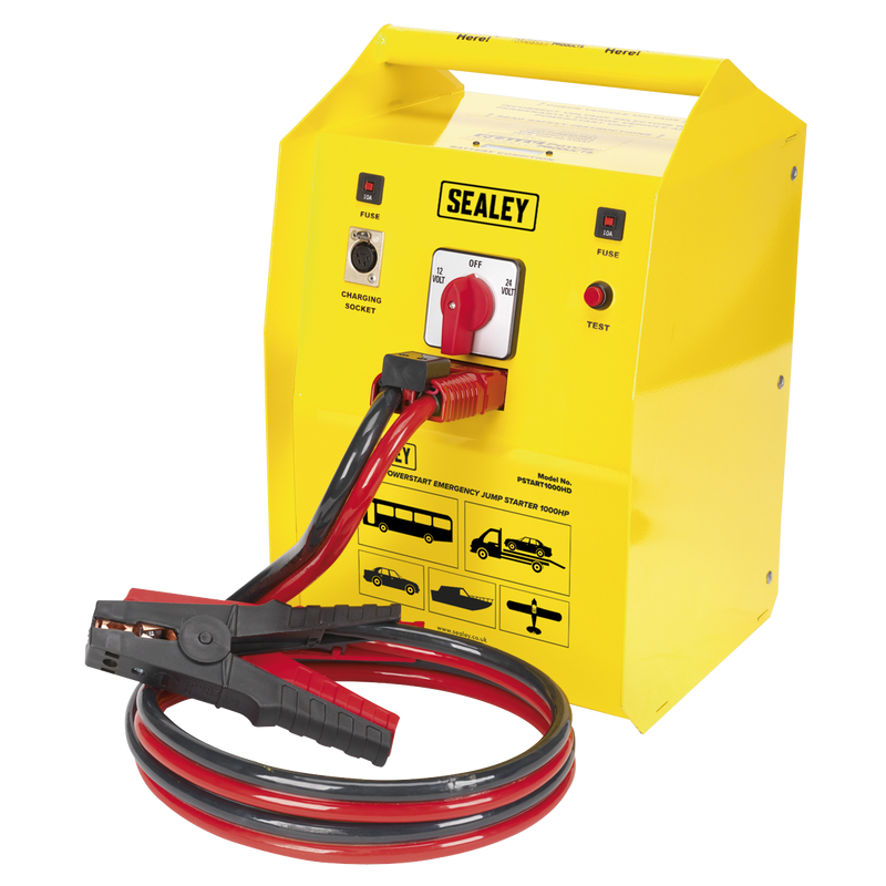 Sealey PSTART1000HD 12/24V PowerStart Emergency Jump Starter 1000hp