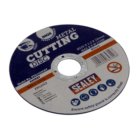 Sealey PTC/115CET 115 x 1.2mm Cutting Disc 22mm Bore