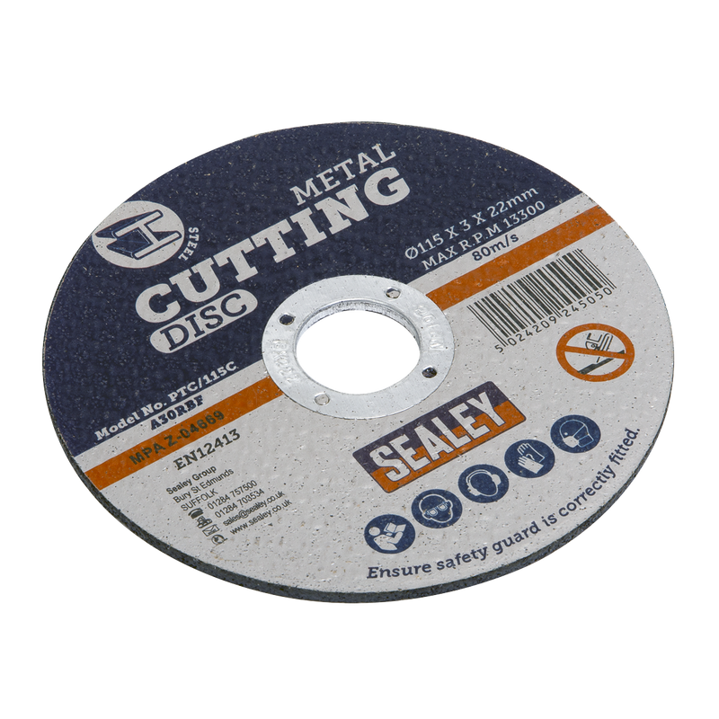 Sealey PTC/115C 115 x 3mm Cutting Disc 22mm Bore