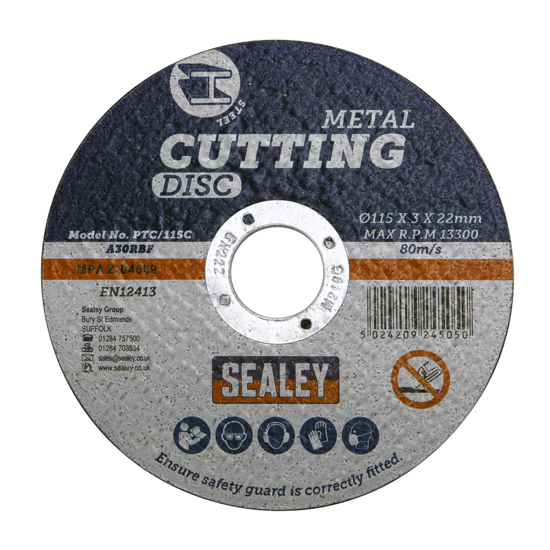 Sealey PTC/115C 115 x 3mm Cutting Disc 22mm Bore