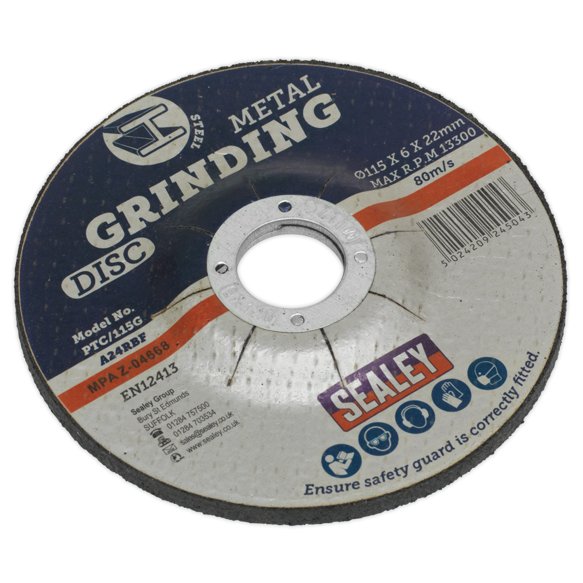 Sealey PTC/115G 115 x 6mm Grinding Disc 22mm Bore