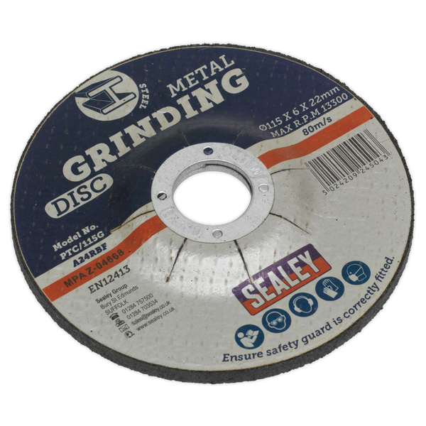 Sealey PTC/115G 115 x 6mm Grinding Disc 22mm Bore
