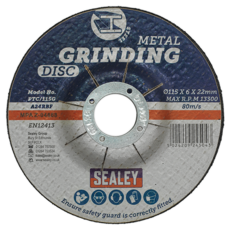 Sealey PTC/115G 115 x 6mm Grinding Disc 22mm Bore