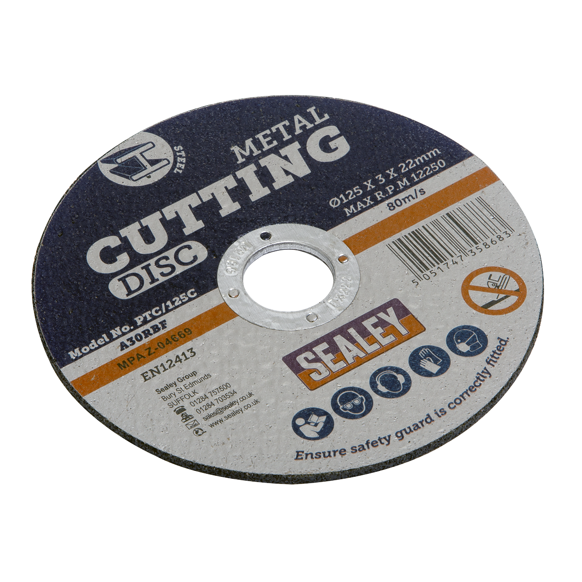 Sealey PTC/125C 125 x 3mm Cutting Disc 22mm Bore