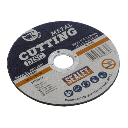 Sealey PTC/125C 125 x 3mm Cutting Disc 22mm Bore