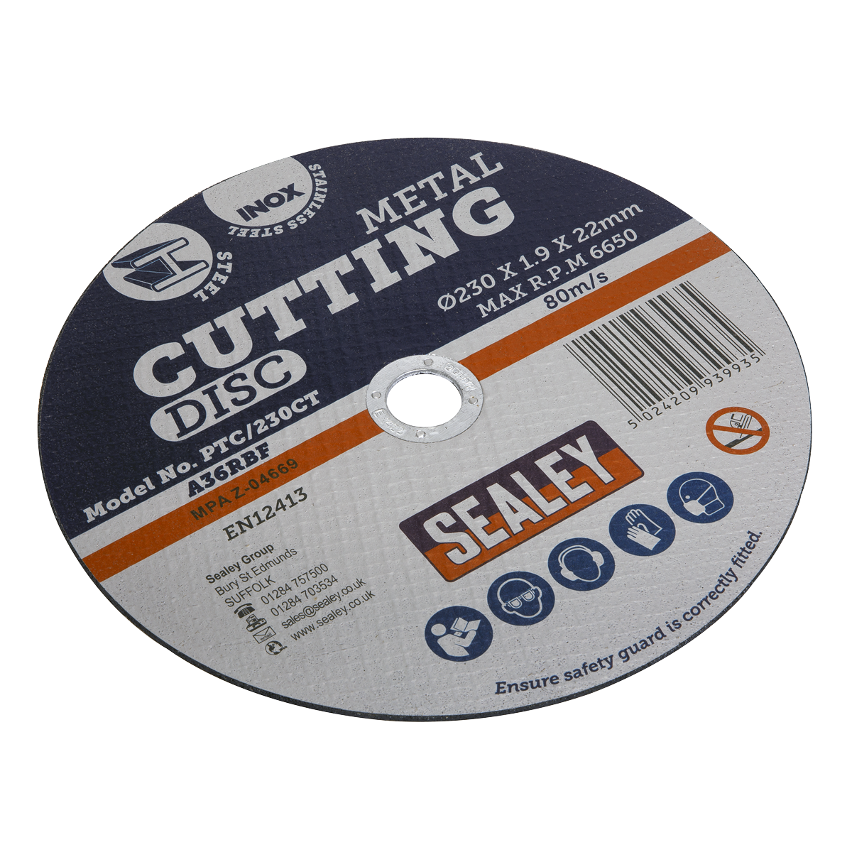 Sealey PTC/230CT 230 x 2mm Cutting Disc 22mm Bore