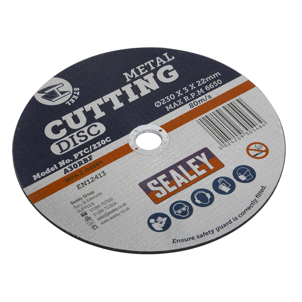 Sealey PTC/230C 230 x 3mm Cutting Disc 22mm Bore