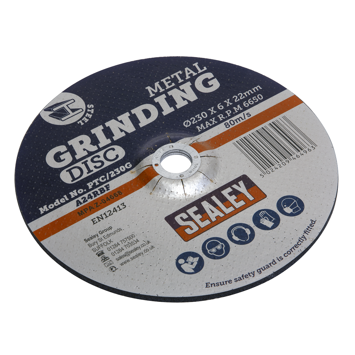 Sealey PTC/230G 230 x 6mm Grinding Disc 22mm Bore