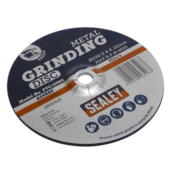 Sealey PTC/230G 230 x 6mm Grinding Disc 22mm Bore