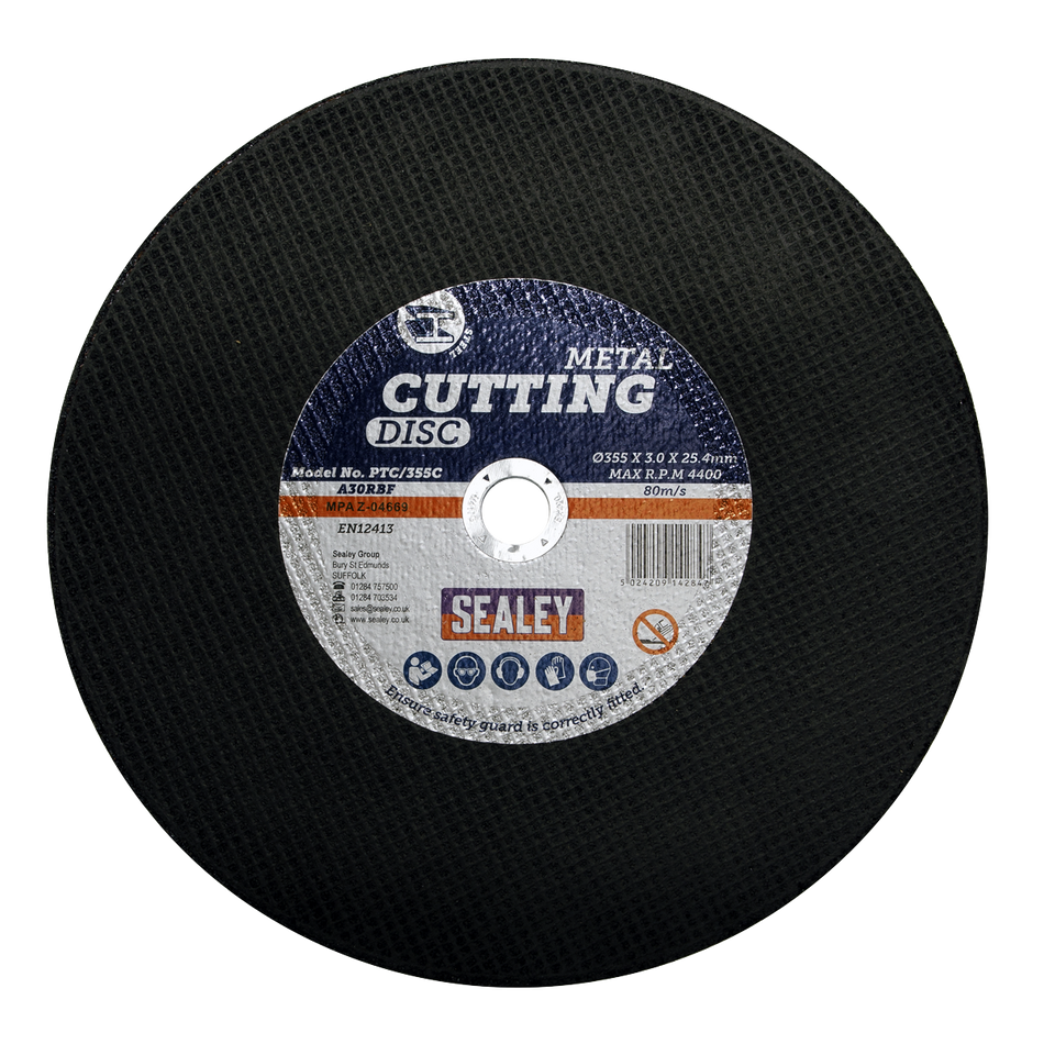 Sealey PTC/355C 355 x 3mm Cutting Disc 25.4mm Bore