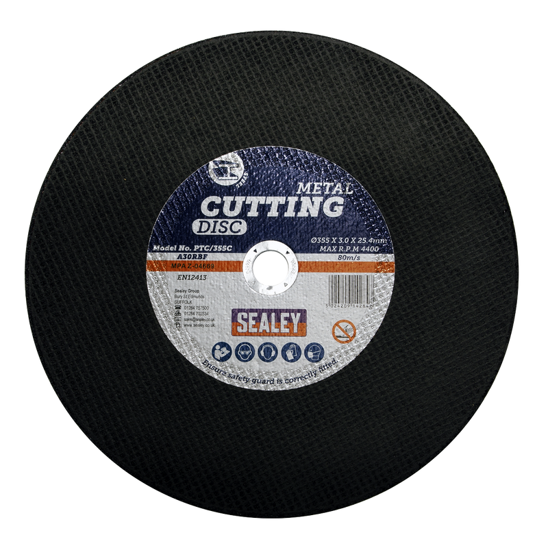 Sealey PTC/355C 355 x 3mm Cutting Disc 25.4mm Bore