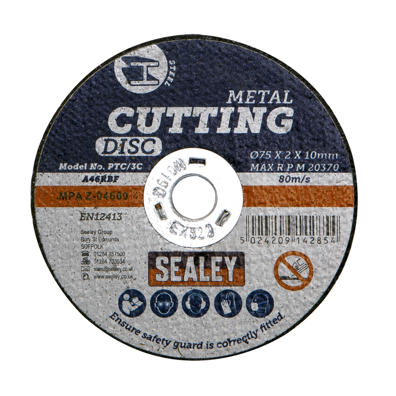 Sealey PTC/3C 75 x 2mm Cutting Disc 10mm Bore