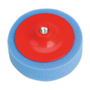 Sealey PTC/CH/M14-B 150 x 50mm Buffing & Polishing Foam Head M14 x 2mm Blue/Medium