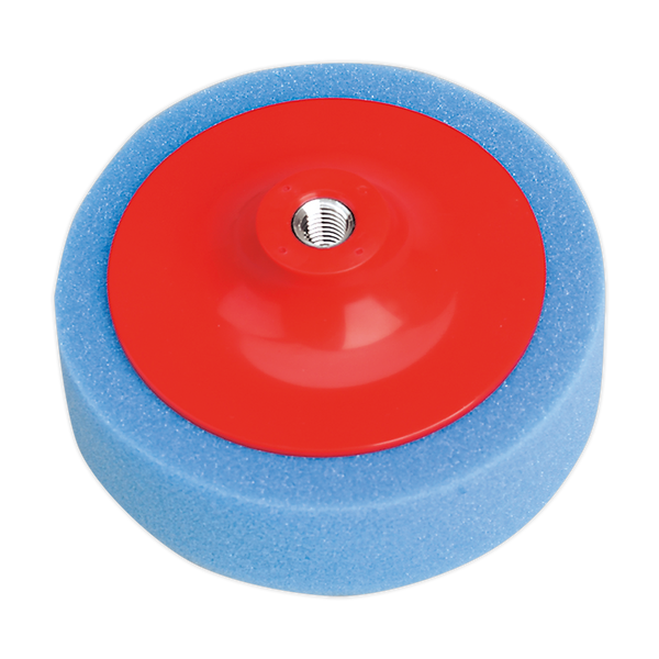 Sealey PTC/CH/M14-B 150 x 50mm Buffing & Polishing Foam Head M14 x 2mm Blue/Medium