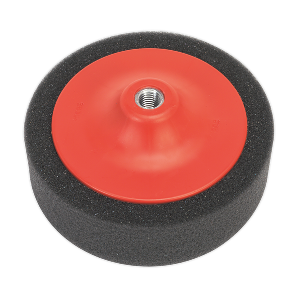 Sealey PTC/CH/M14-P 150 x 50mm Buffing & Polishing Foam Head M14 x 2mm Black/Soft