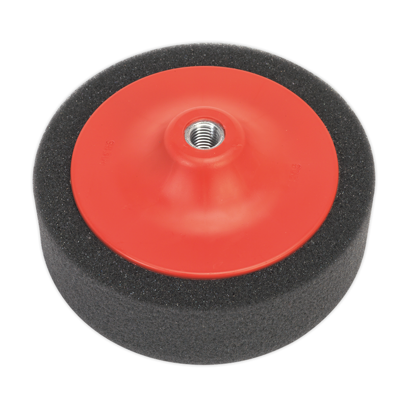 Sealey PTC/CH/M14-P 150 x 50mm Buffing & Polishing Foam Head M14 x 2mm Black/Soft