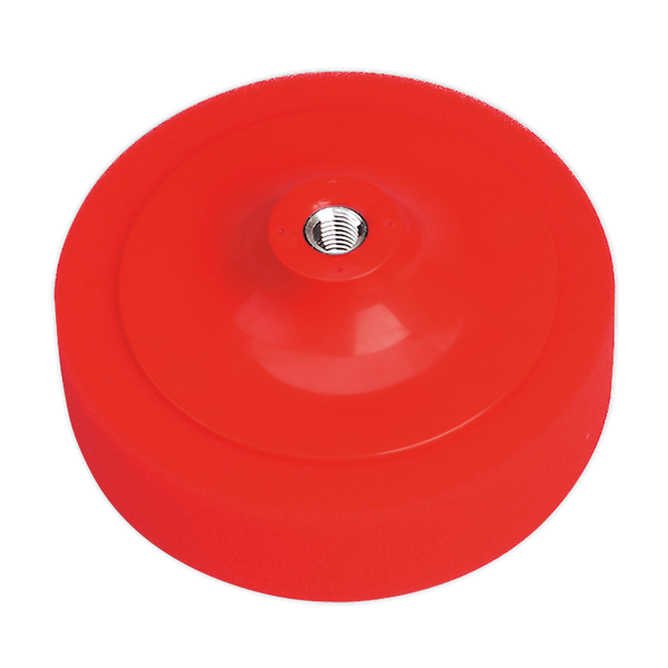 Sealey PTC/CH/M14-R 150 x 50mm Buffing & Polishing Foam Head M14 x 2mm Red/Ultra-Soft