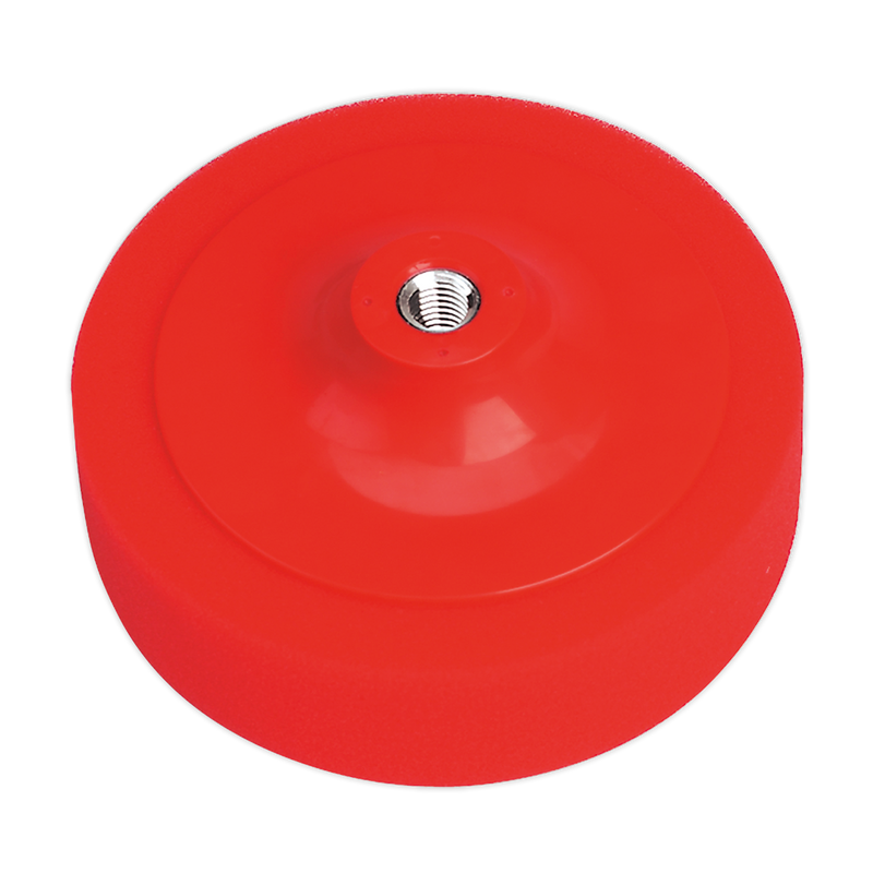 Sealey PTC/CH/M14-R 150 x 50mm Buffing & Polishing Foam Head M14 x 2mm Red/Ultra-Soft