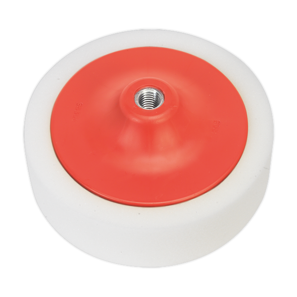 Sealey PTC/CH/M14-W 150 x 50mm Buffing & Polishing Foam Head M14 x 2mm White/Dense