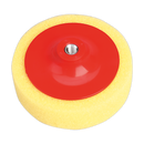 Sealey PTC/CH/M14-Y 150 x 50mm Buffing & Polishing Foam Head M14 x 2mm Yellow/Coarse