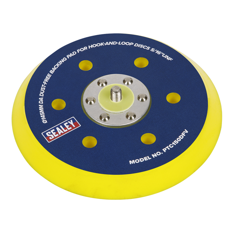 Sealey PTC150DFV 145mm DA Dust-Free Backing Pad for Hook-and-Loop Discs 5/16"UNF