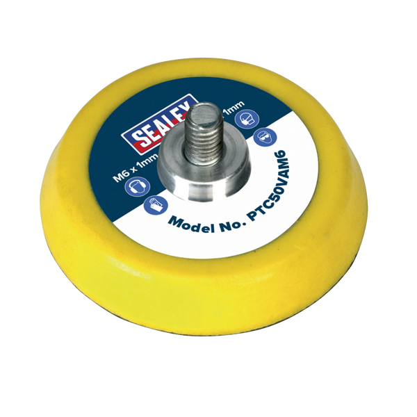 Sealey PTC50VAM6 50mm M6 x 1mm Hook-and-Loop Backing Pad