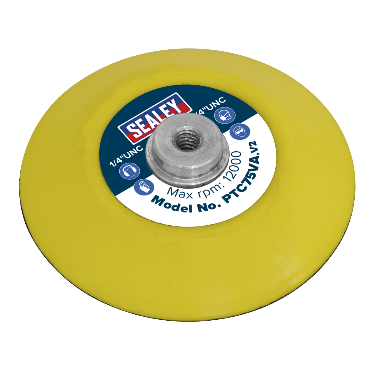 Sealey PTC75VA 71mm Hook-and-Loop Backing Pad 1/4"UNC