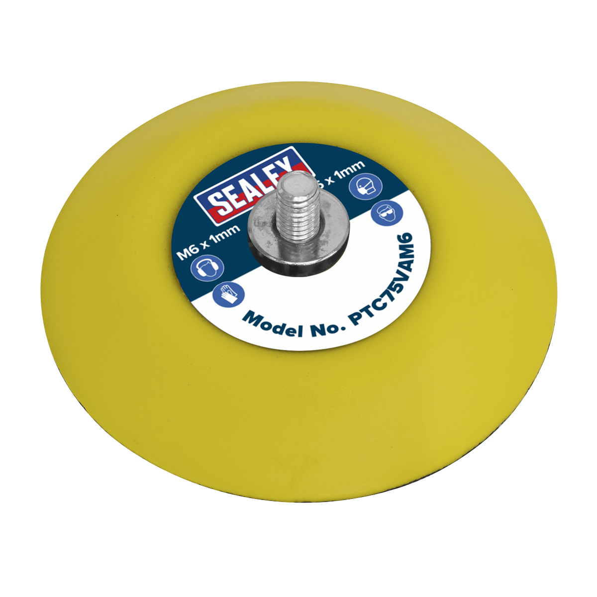 Sealey PTC75VAM6 71mm Hook-and-Loop Backing Pad M6 x 1mm